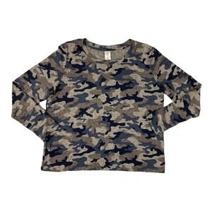 Member's Mark Long Sleeve Cozy Top Blue/Grey Camo Large